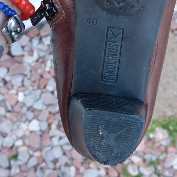 Pikolinos Verona tall brown leather slouchy knee high heeled boots womens 9.5 - Picture 10 of 11